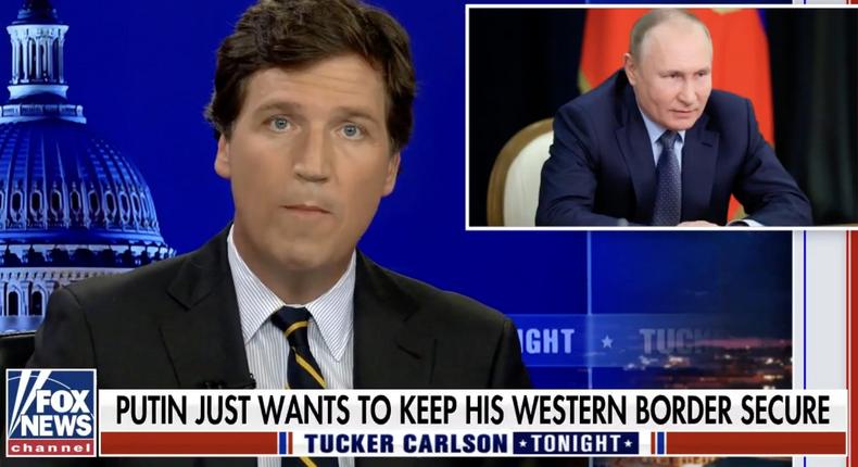 The Fox News host Tucker Carlson on December 7, 2021.
