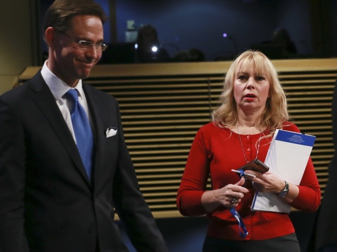Jyrki Katainen i Elżbieta Bieńkowska