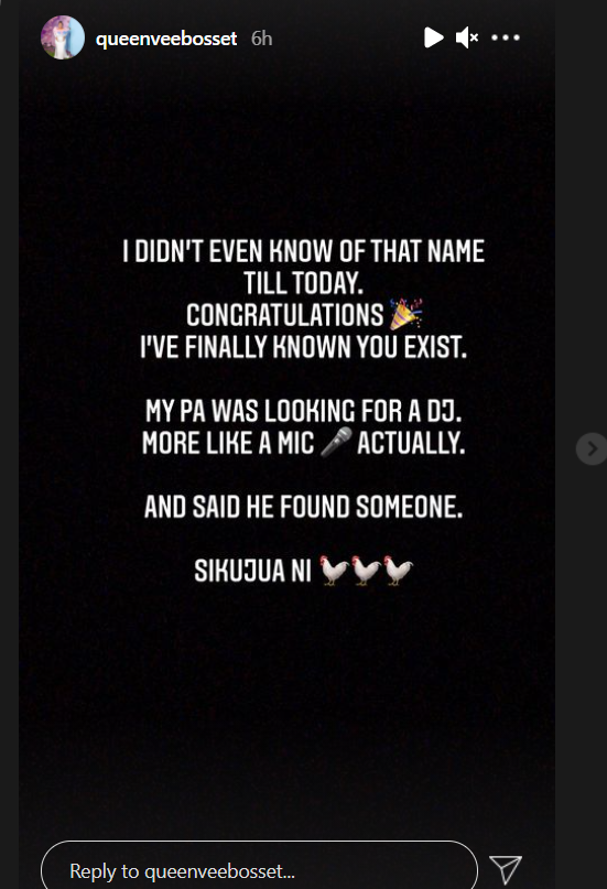 Vera Sidika's Response 