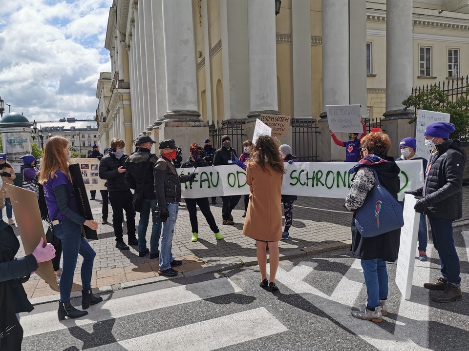 Protest wolontariuszy ze schroniska "Na Paluchu"