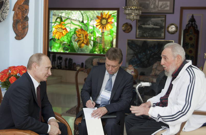 Władimir Putin i Fidel Castro