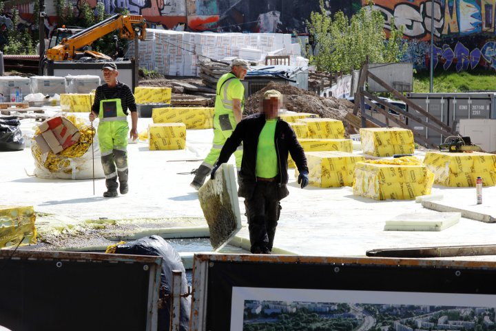 Pożar na budowie nowego osiedla mieszkaniowego przy ul. Kasprzaka w Olsztynie [ZDJĘCIA]