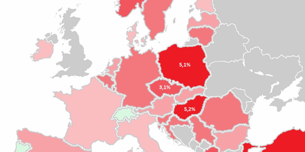 Wciąż się wyróżniamy w UE na minus wzrostem cen, ale tym razem ktoś nas wyprzedził.