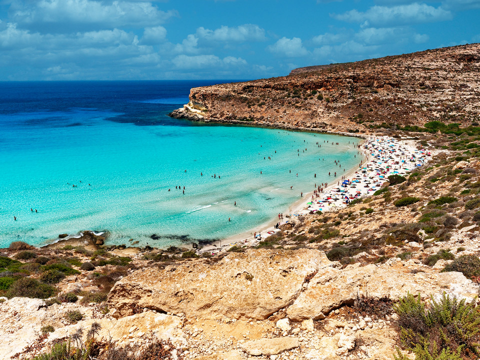 Spiaggia dei Conigli, Lampedusa, Włochy