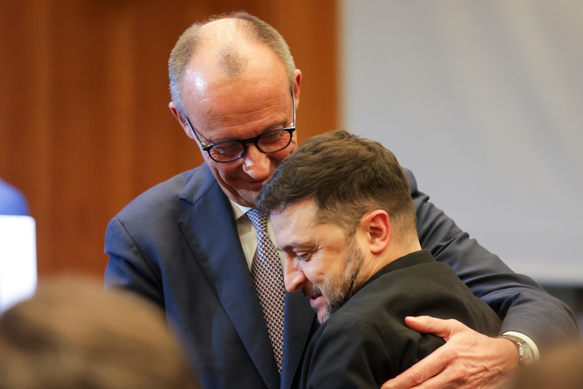 Kanclerz Niemiec Friedrich Merz i prezydent Ukrainy Wołodymyr Zełenski