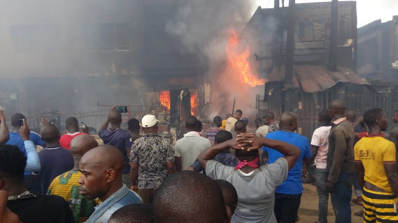 Image result for burning shops in anambra