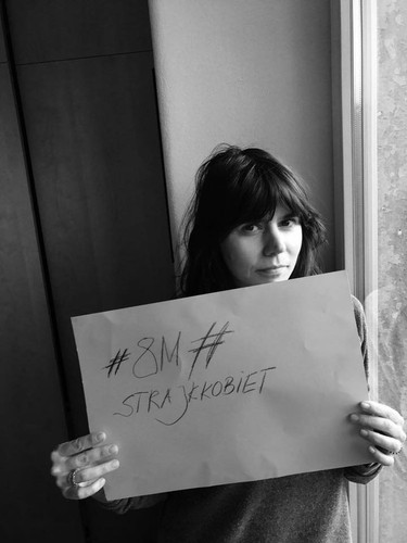 Małgorzata Szumowska popiera Strajk Kobiet 8 marca / zdjęcie z profiul Strajk Kobiet