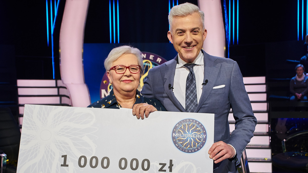 Maria Romanek i Hubert Urbański w programie "Milionerzy" (2018 r.)