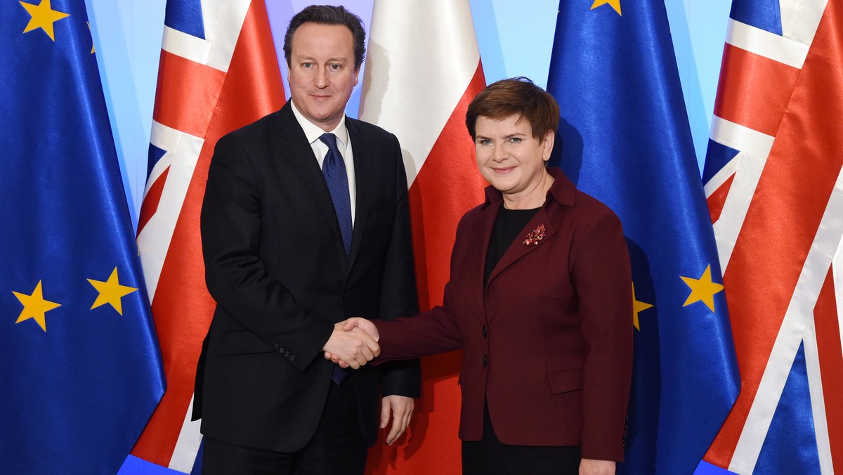 Polsce zależy na tym, by Wlk.Brytania nadal była członkiem UE - zapewniła premier Beata Szydło po spotkaniu z brytyjskim premierem Davidem Cameronem. Oboje zapowiedzieli, że rozmowy w sprawie propozycji Londynu dotyczących reformy UE będą kontynuowane.