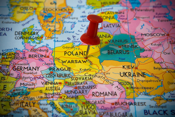 Polska na mapie Europy. Fot. Shutterstock