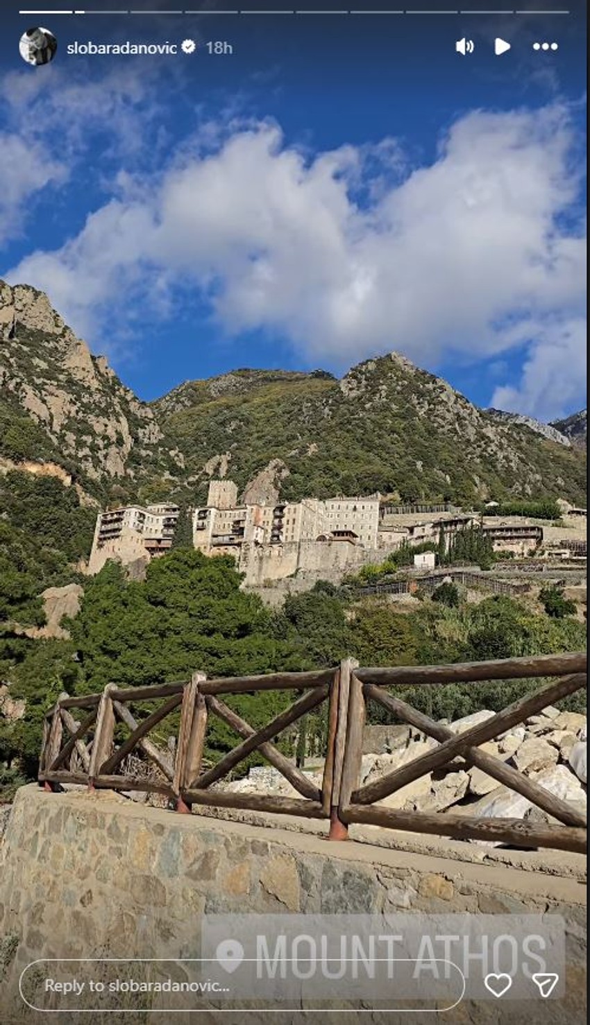 Sloba Radanović na Svetoj Gori