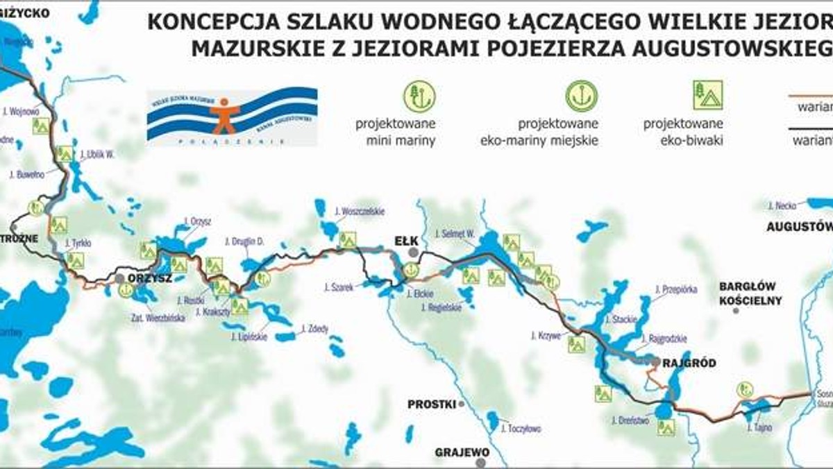 "Gazeta Współczesna": Szlak wodny prowadzący z Mazur do Augustowa ma być rajem dla żeglarzy i turystów za 500 milionów złotych.