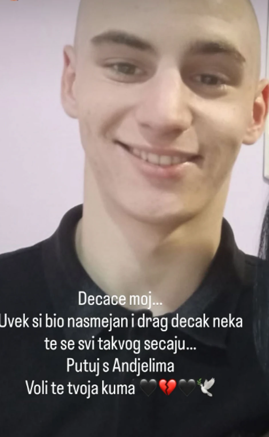 Poruke opraštanja od Nenada koji je ubijen u Tovariševu