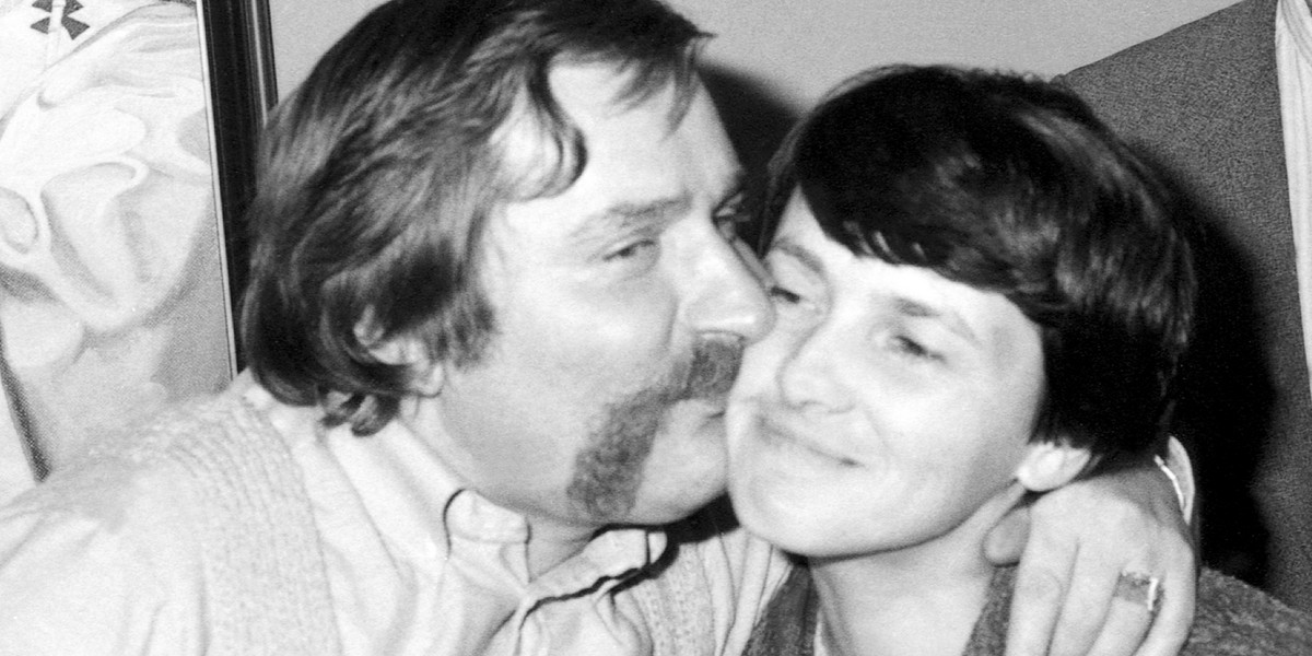 Lech Wałęsa z żoną
