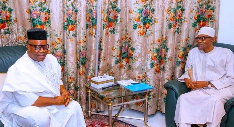 Akpabio in meeting with President Buhari [Unknown]