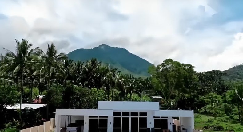 A drone image of the couple's home.Greg and Wilma Maroney/Building the Philippines