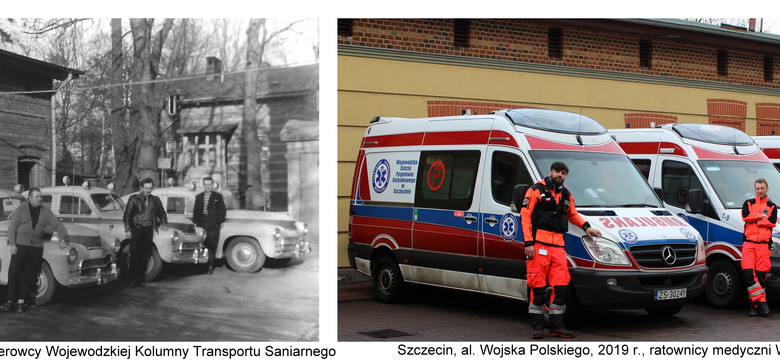 Szczecińskie pogotowie wczoraj i dziś. Zobacz niezwykłe zdjęcia ratowników