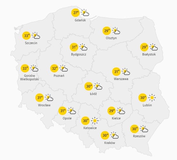 Pogoda na sobotę 8 sierpnia