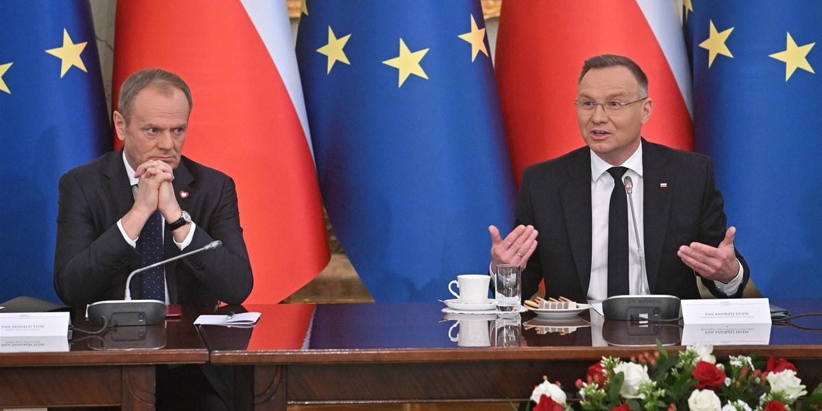 Donald Tusk i Andrzej Duda