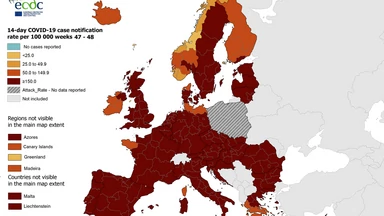 Polska – brak danych. Dlaczego nie ma nas na mapach ECDC, pokazujących stan epidemii?