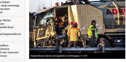 Dramat w Holandii. 5 osób zginęło w wypadku busa należącego do agencji pracy. Byli w nim Polacy?