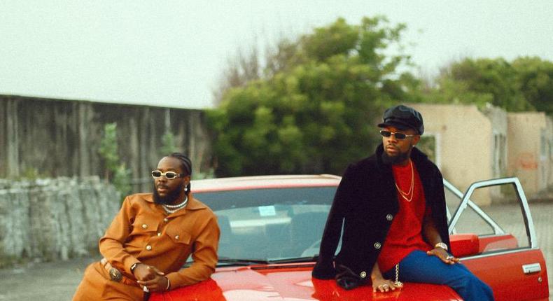 Adekunle Gold and Patoranking in new video for, 'Pretty Girl.' (EMI)