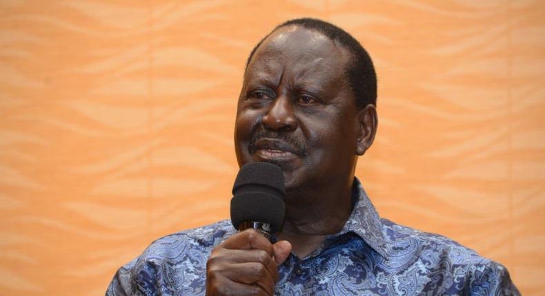 NAIROBI, KENYA - 2022/04/12: Azimio la Umoja One Kenya presidential candidate Raila Odinga speaks at a function in Serena Hotel, Nairobi. (Photo by John Ochieng/SOPA Images/LightRocket via Getty Images)