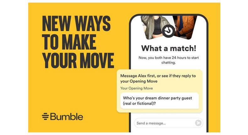 Bumble has a new feature called Opening Moves.Bumble