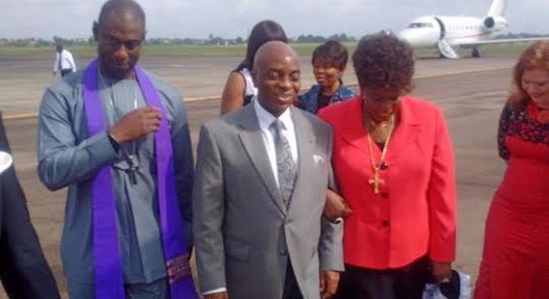 Oyedepo and wife arrive Benin city