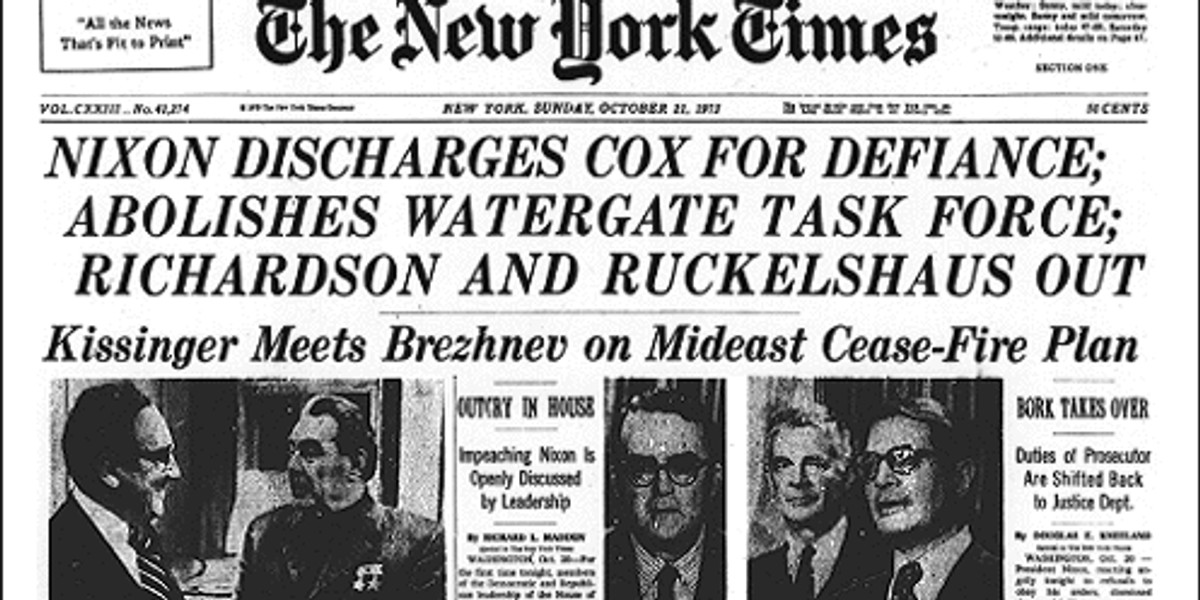 Everyone's comparing Trump to Richard Nixon and the 'Saturday Night Massacre' — here's what happened then