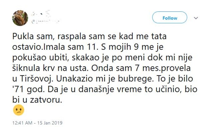 Tvit o kome se priča