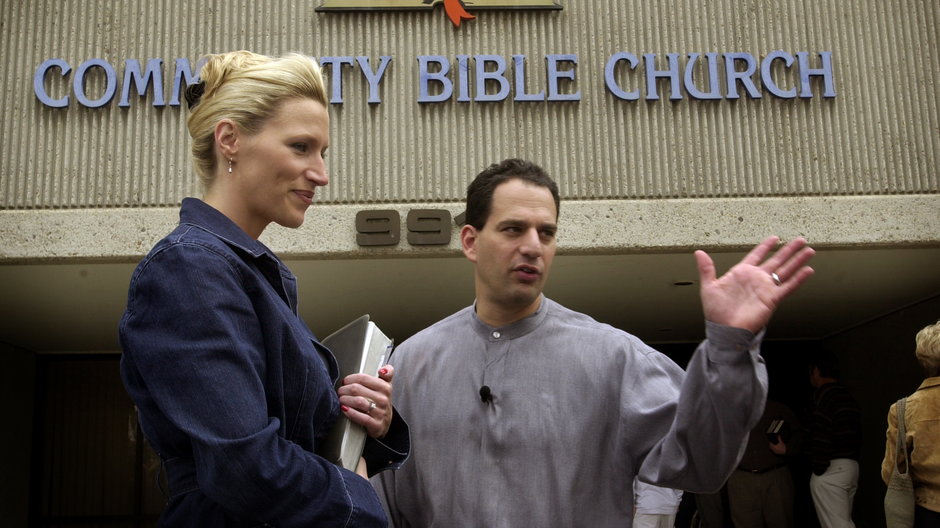 Pastor Barry Minkow z żoną Lisą, San Diego, Kalifornia, 2000 r.