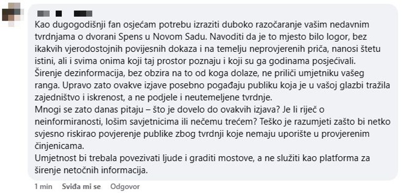 Toni Cetinski komentari