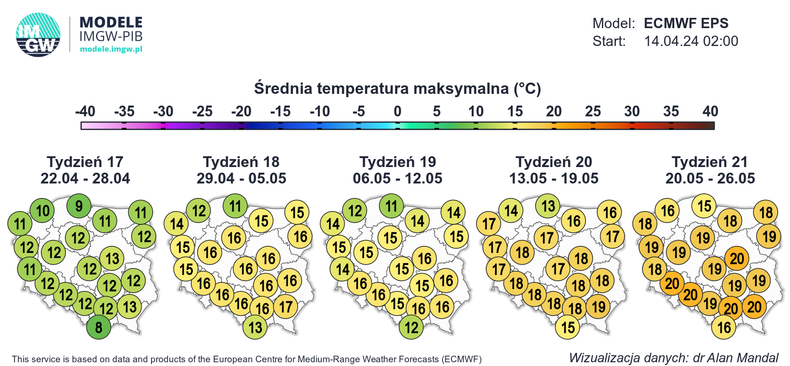 Temperatura w drugiej połowie miesiąca może często wahać się w pobliżu 10 st. C