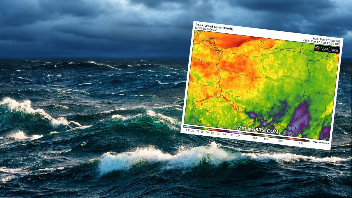 Prognoza pogody na wtorek, 17 sierpnia. Chłód i wiatr. Na Wybrzeżu możliwe trąby wodne