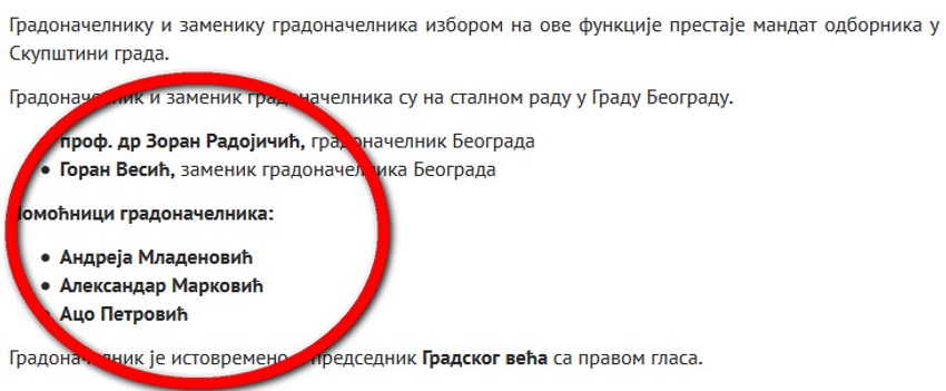 Nema ga više na spisku pomoćnika gradonačelnika