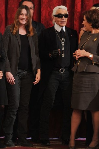 Carla Bruni i Karl Lagerfeldt