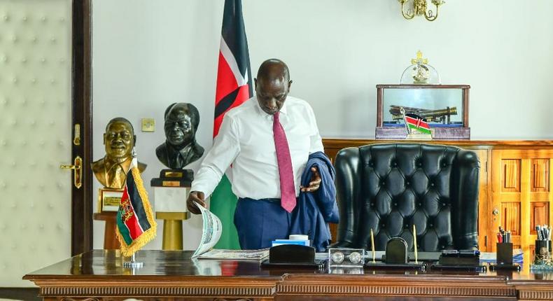 President William Ruto in his office at State House, Nairobi