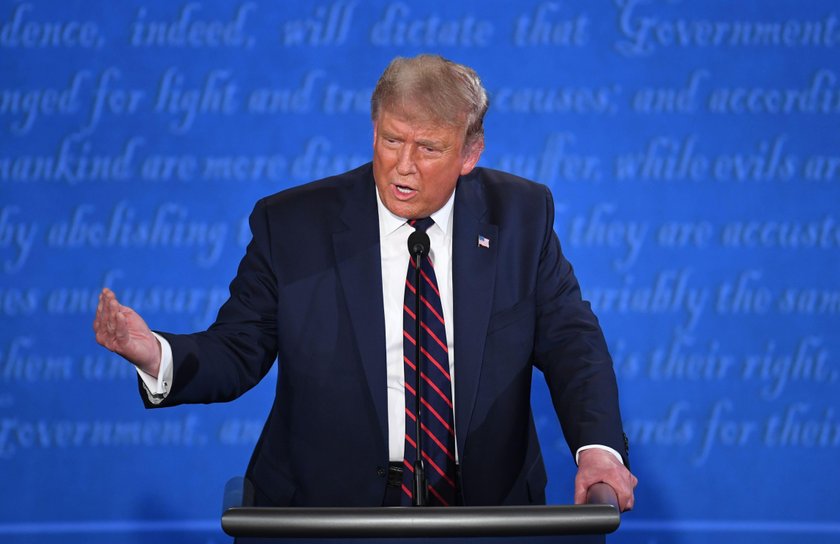 U.S. President Donald Trump and Democratic presidential nominee Joe Biden participate in their first