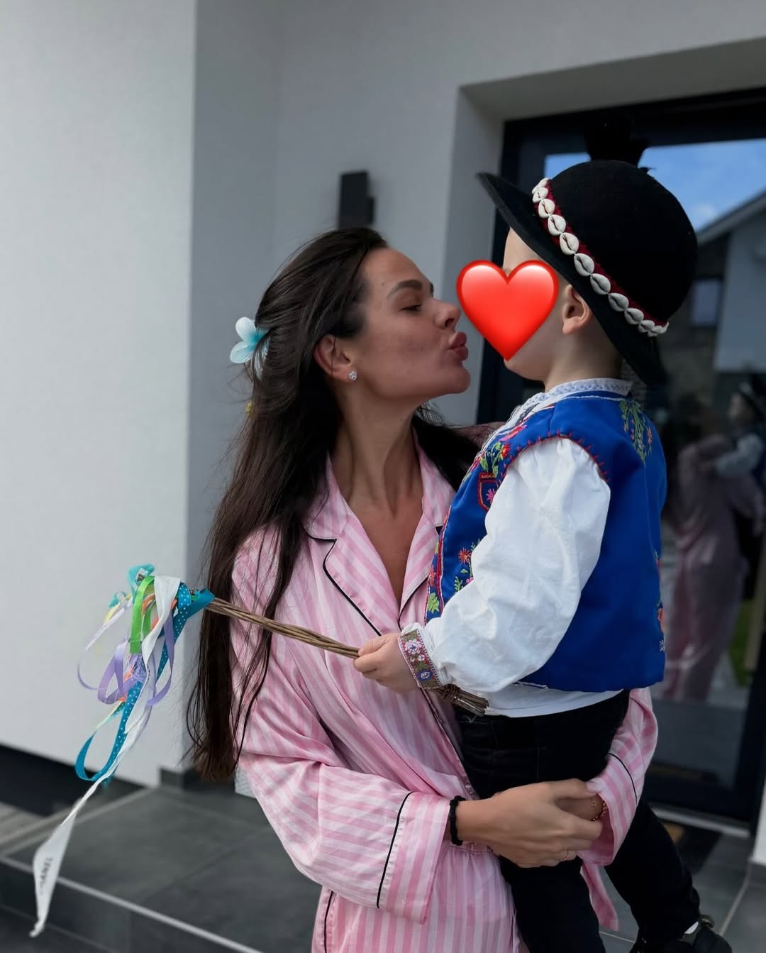 Fitness trénerka Nikola Boboková a jej syn Noel. 