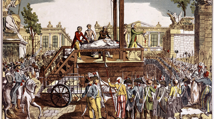 Marie Antoinette (1755 - 1793), Franciaország királynőjének lefejezése - A korszak népszerű metszetei - Musee Carnavalet, Párizs