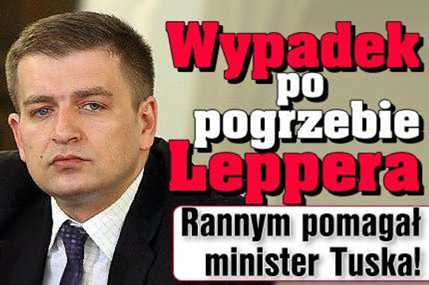 Wypadek po pogrzebie Leppera. Rannym pomagał minister!