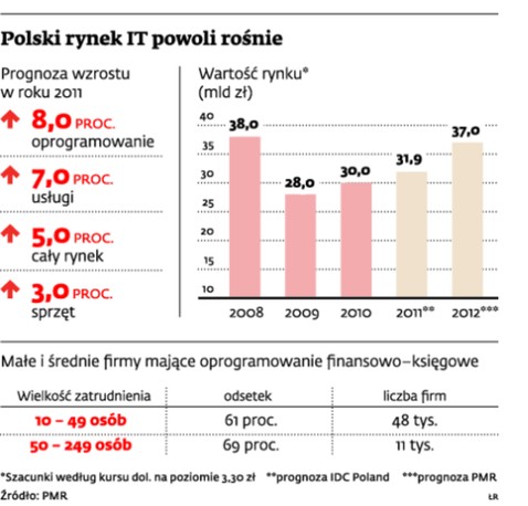 Polski rynek IT powoli rośnie