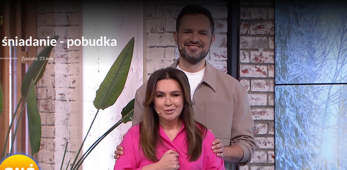  Beata Tadla i Tomasz Tylicki w Pytaniu na śniadanie. Wzruszające powitanie FOTO