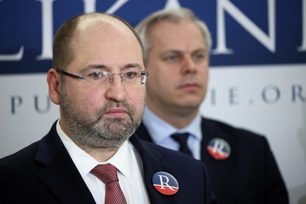 Adam Bielan i Karol Rabenda po posiedzeniu Rady Krajowej Partii Republikańskiej