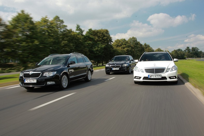 Skoda Superb kontra BMW serii 5 i Mercedes klasy E czy