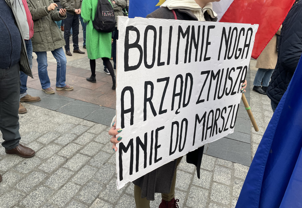 Protest przeciwko polexitowi w Krakowie