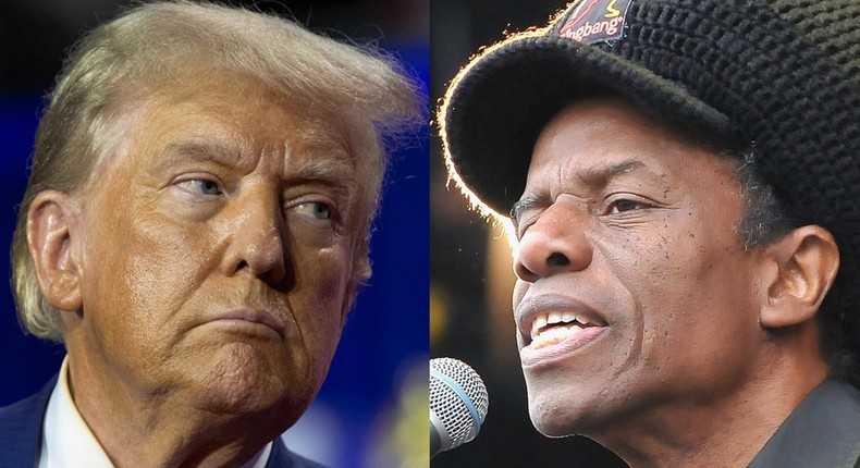 Donald Trump and Eddy Grant are at war over Electric Avenue.Scott Olson/Getty Images, left. Tom Curtis/Getty Images, right.