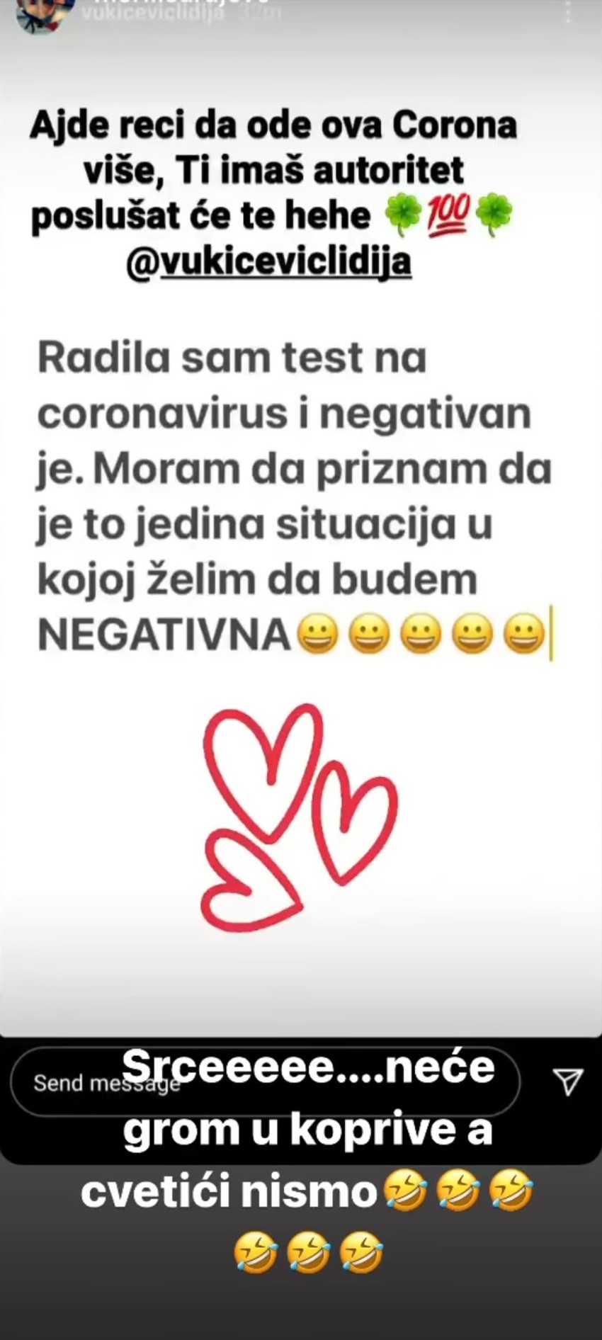 Lidija Vukićević objava