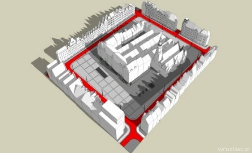 Projekt szpilkostrady na wrocławskim Rynku